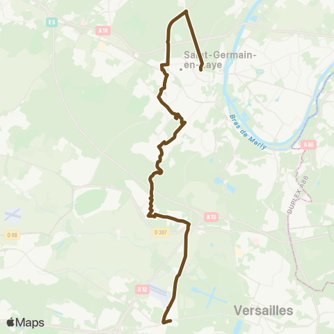 Substitution Tramway Bus de substitution Tramway T13 map
