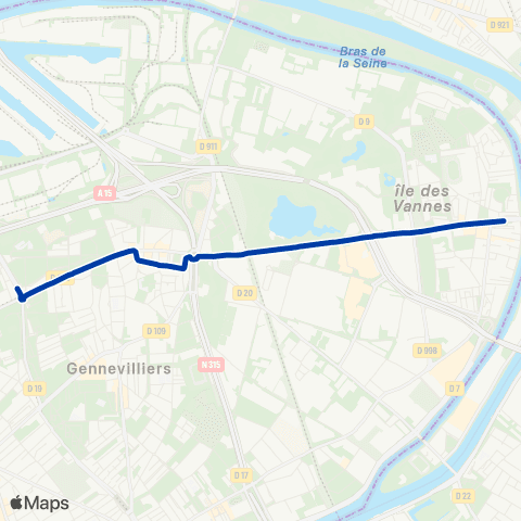 Substitution Tramway Bus de substitution Tramway T1 map