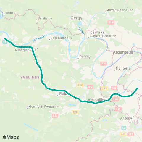 SNCF Gare Montparnasse <>︎ Mantes-la-Jolie • Dreux • Rambouillet map