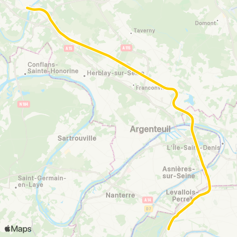 RATP/SNCF Pontoise • Versailles • St-Quentin <>︎ Massy-Palaiseau • Dourdan • St-Martin-d'Étampes map