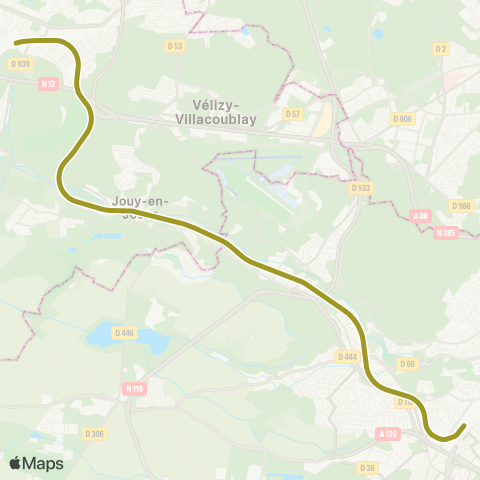 SNCF Versailles Chantiers <>︎ Massy-Palaiseau map