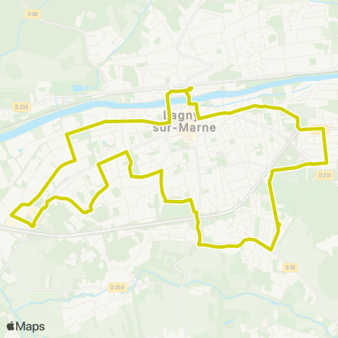 Île-de-France Mobilités Gare de Lagny Thorigny <> Gare de Lagny Thorigny map