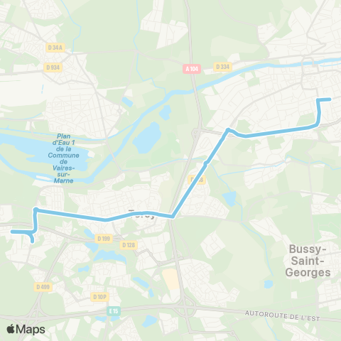 Île-de-France Mobilités St-Laurent (Rue Brébion) <> Les Provinces map