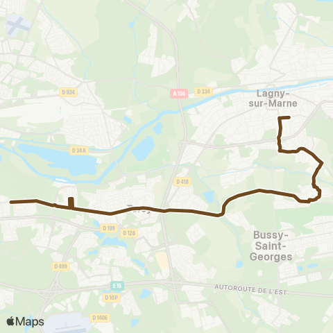 Île-de-France Mobilités Saint-Laurent (Rue Brébion) <> Château map
