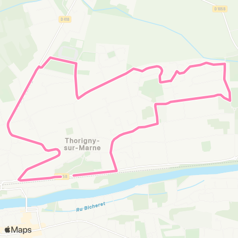 Île-de-France Mobilités Gare de Lagny Thorigny (Rue R. Poincaré) <> Gare de Lagny Thorigny (Rue R. Poincaré) map