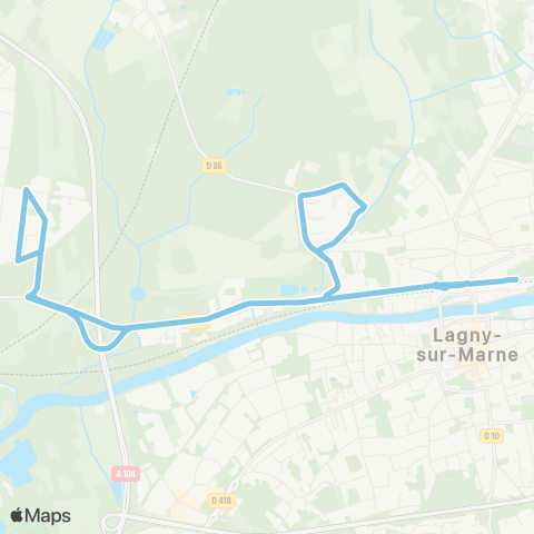 Île-de-France Mobilités Gare de Lagny Thorigny (Rue R. Poincaré) <> Gare de Lagny Thorigny (Rue R. Poincaré) map