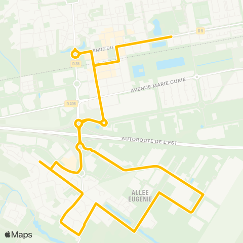 Île-de-France Mobilités Gare de Bussy-St-Georges <> Gare de Bussy-St-Georges map