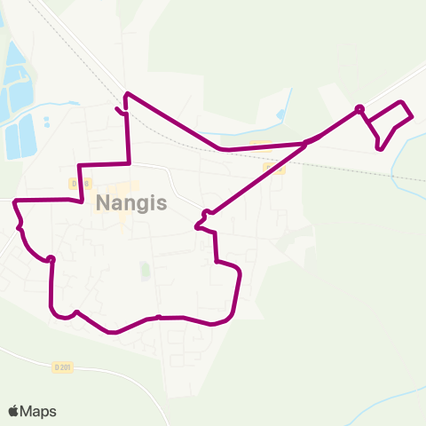 Île-de-France Mobilités Gare SNCF / Nangis <> Gare SNCF / Nangis map
