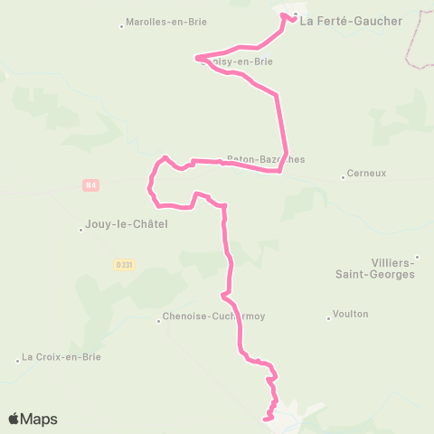 Île-de-France Mobilités Promenades <> Ville Haute Quai 4 map