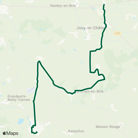 Île-de-France Mobilités Lycée H. Becquerel <> Le Corbier map