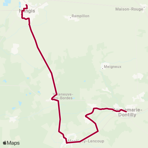 Île-de-France Mobilités Collège du Montois <> Collège Barthélémy map