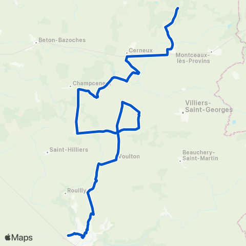 Île-de-France Mobilités Ville Haute Quai 3 <> Toulotte map