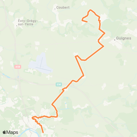 Île-de-France Mobilités Robert Schuman <> Suscy sous Yèblés map