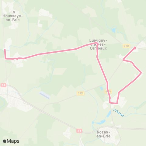 Île-de-France Mobilités Gare de Marles-en-Brie <> Station de Covoiturage map