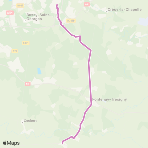 Île-de-France Mobilités Chessy Sud / Quai A (Dépose) <> Église map