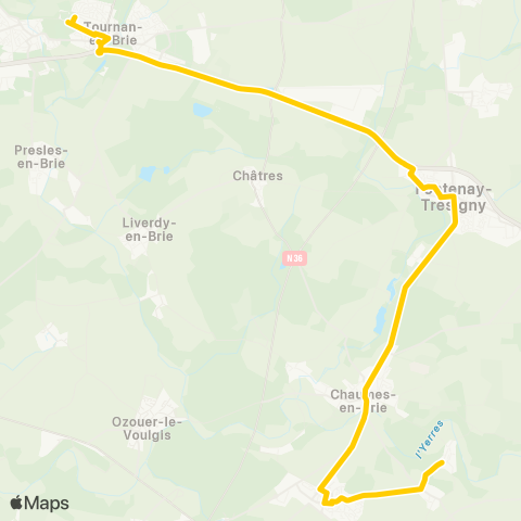 Île-de-France Mobilités Grille du Château <> Lycée Clément Ader map