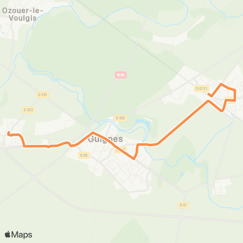 Île-de-France Mobilités Gare de Verneuil-l'Étang <> Église map