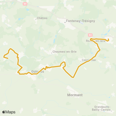Île-de-France Mobilités Collège les Remparts <> Les Etards map