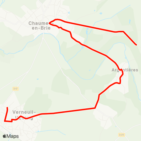 Île-de-France Mobilités Collège Charles Péguy <> Route Ferme d'Arcy map