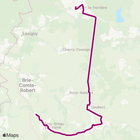 Île-de-France Mobilités Collège Gérard Philipe <> Champs au Maigre map