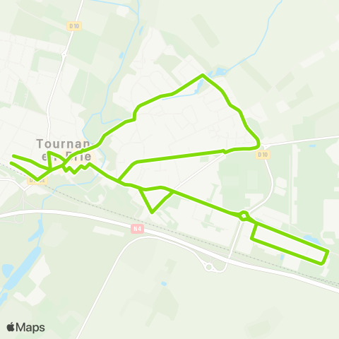 Île-de-France Mobilités Gare de Tournan <> Gare de Tournan map