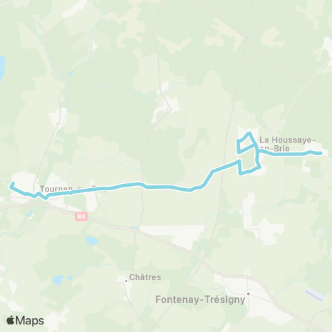 Île-de-France Mobilités Pl. Saint Jean <> Gare de Marles-en-Brie map
