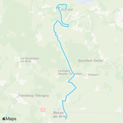 Île-de-France Mobilités Lycée la Tour des Dames <> Hlm map