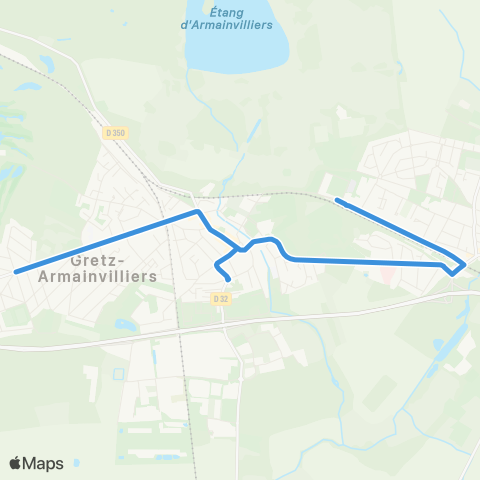 Île-de-France Mobilités Collège Hutinel <> Place Clément Ader map