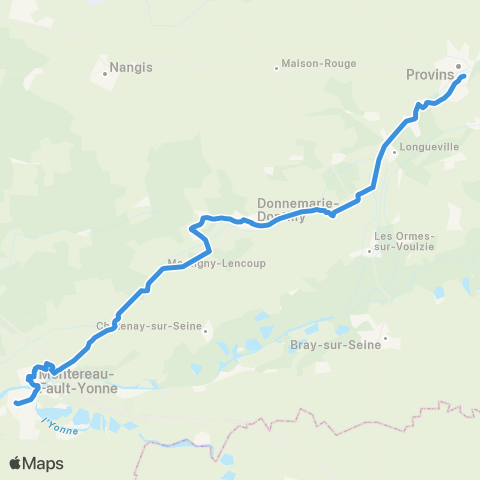 Île-de-France Mobilités Gare de Montereau Quai 6 <> Gare SNCF Quai 5 map