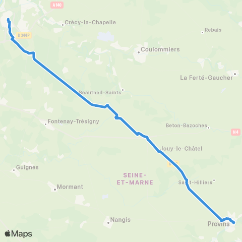 Île-de-France Mobilités Chessy Sud / Quai e <> Gare SNCF Quai 6 map