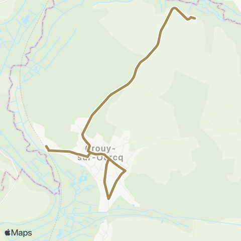 Île-de-France Mobilités Gare de Crouy-sur-Ourcq <> La Chaussée map