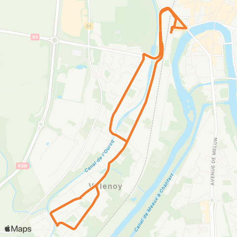 Île-de-France Mobilités Gare de Meaux (Quai 1) <> Gare de Meaux (Dépose) map