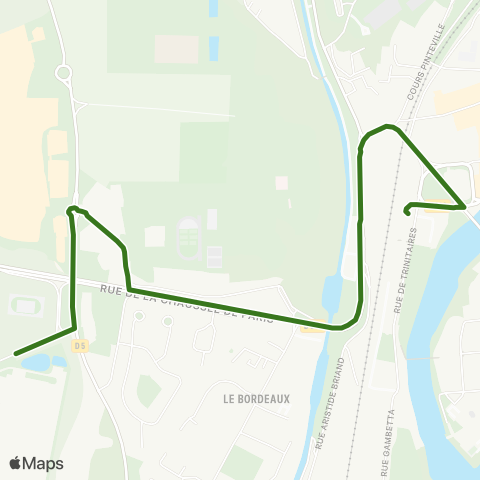 Île-de-France Mobilités Gare de Meaux (Quai 1) <> Institut des Métiers map