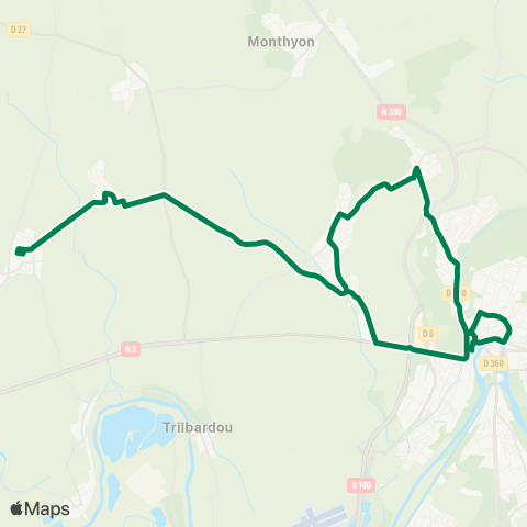 Île-de-France Mobilités Gare rout. Quai H <> Gare de Meaux (Dépose) map