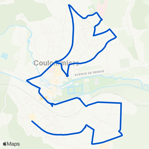 Île-de-France Mobilités Gambetta <> Vaux Centre Commercial map