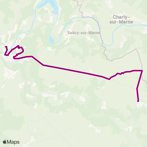 Île-de-France Mobilités Ctre <> Gare de la Ferté-sous-Jouarre (Quai I) map