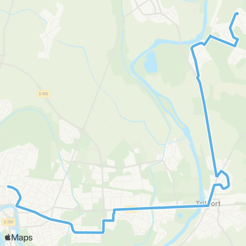 Île-de-France Mobilités Jean Rose <> Jean Renoir map