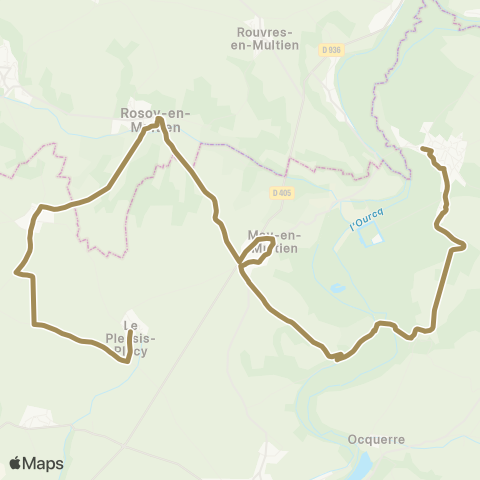 Île-de-France Mobilités Collège le Champivert <> Centre Bourg map