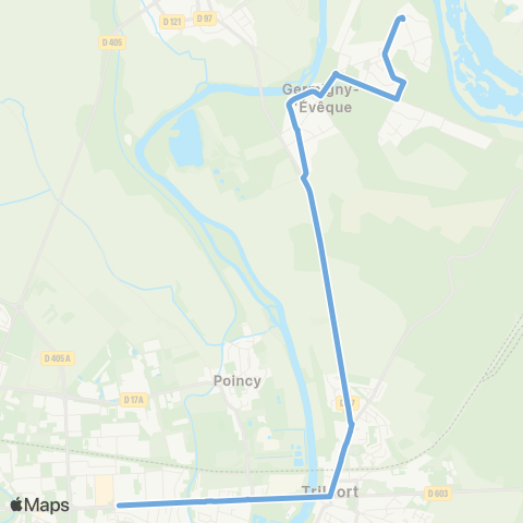 Île-de-France Mobilités Georges Claude <> Jean Renoir map