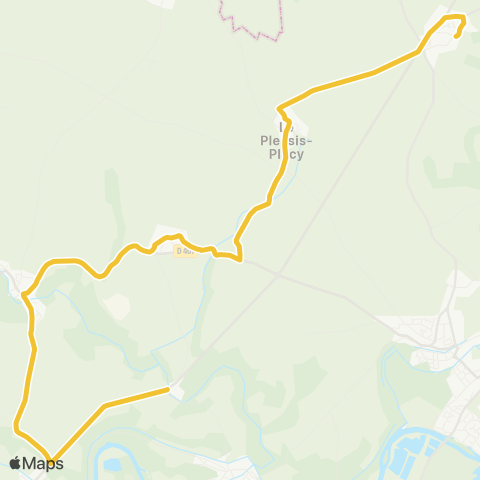 Île-de-France Mobilités Le Gué À Tresmes <> Gare de Meaux (Dépose) map