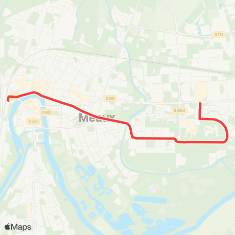 Île-de-France Mobilités Georges Claude / Dépose <> Gare de Meaux (Dépose) map