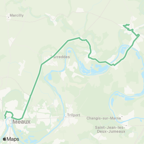 Île-de-France Mobilités Guillaume Apollinaire <> Gare de Meaux (Dépose) map