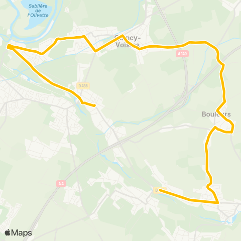 Île-de-France Mobilités École Ste Thérèse <> Gare de Villiers Montbarbin map