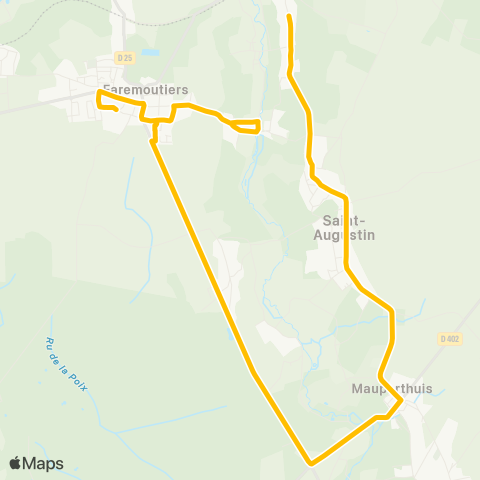 Île-de-France Mobilités Collège Louise Michel <> La Villeneuve map