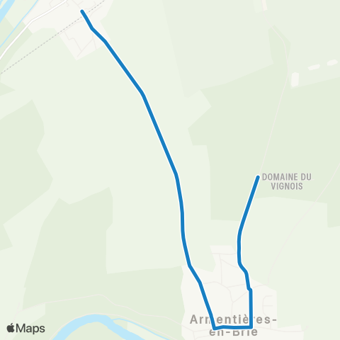 Île-de-France Mobilités Isles / Armentières / Congis <> Château du Vignois map