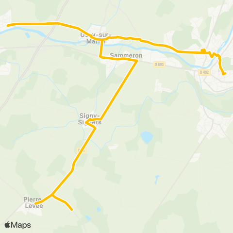 Île-de-France Mobilités Gare de Changis St-Jean <> Pl. St Claude map