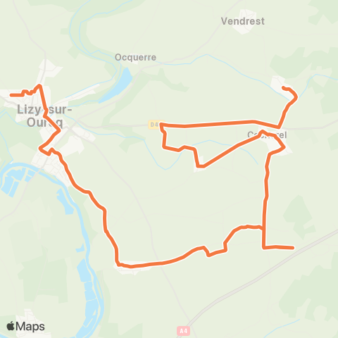 Île-de-France Mobilités Gare de Lizy-sur-Ourcq <> Chaton map