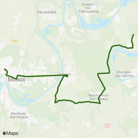 Île-de-France Mobilités Jean Rose <> Château du Vignois map