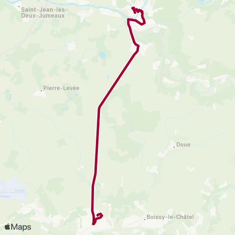 Île-de-France Mobilités Gare de Coulommiers <> Gare de la Ferté-sous-Jouarre (Quai I) map