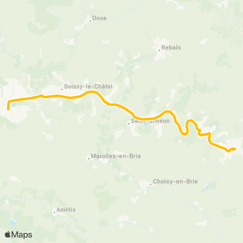Île-de-France Mobilités La Ferté Gaucher Ctre <> Gare de Coulommiers map